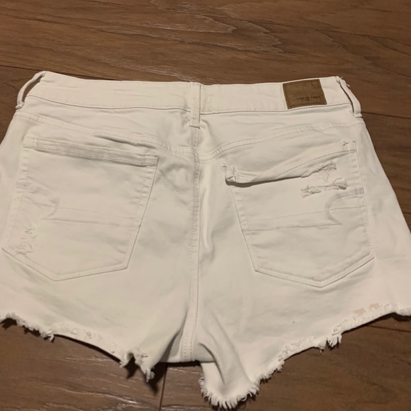 American Eagle white ripped and repaired shorts - Picture 2 of 4